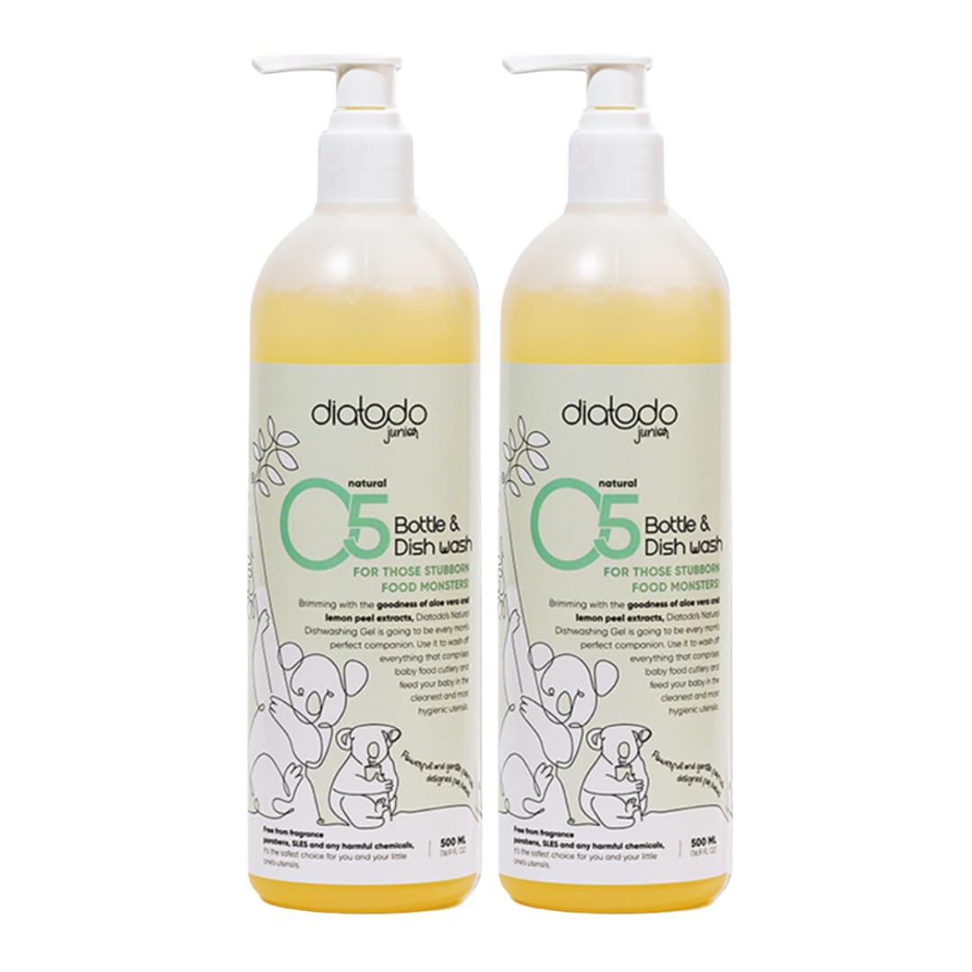 Diatodo Dish Washing Gel & Feeding Bottle Cleaner | Anti-bacterial| Safe for babies | Kills 99.9% germs | Leaves no residue | Made with Natural ingredients - 500 ml (B0C85SXKB2) Amazon Price History, Amazon Price Tracker