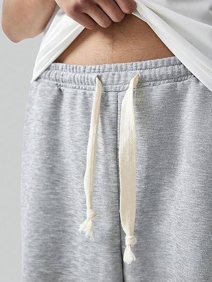 Image of Men's Premium Fleece Sweatpants, Soft Lightweight Lounge Pants with Elastic Drawstring Waist, Casual Athletic Straight-Leg Pants,