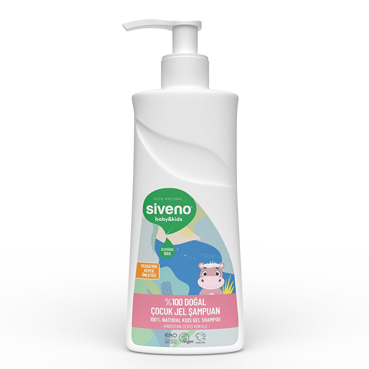 Siveno%100 Doğal Bebek Çocuk Jel Şampuanı Yenidoğan Saç Vücut Konak Önleyici 325 ml