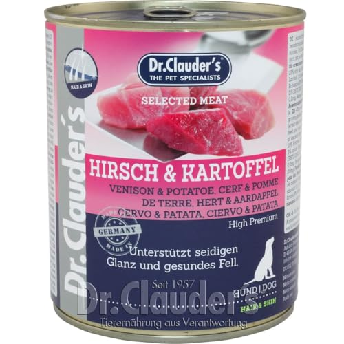 Dr. Clauders Selected Meat Hirsch & Kartoffel | 6X 800g Hundefutter