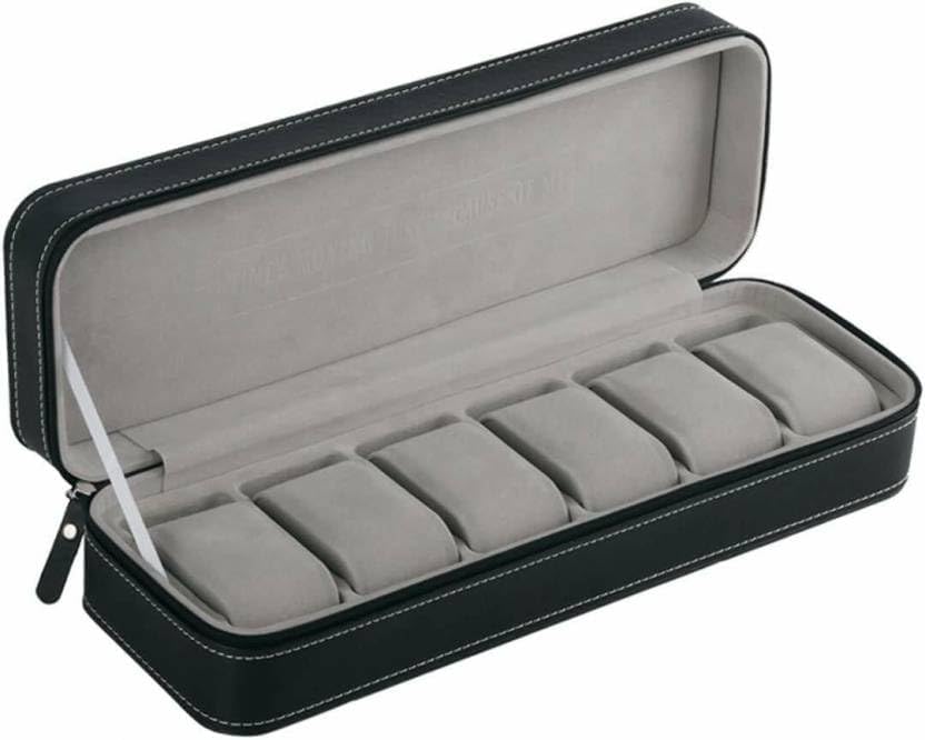 CARTIFY 6-slot Watch Box Portable Travel Zipper Case Storage Jewelry Storage Box Display Box with Watch Cloth,PU Leather Watch Storage Box for Business Trips and Gifts (B0D5JYH69J) Amazon Price History, Amazon Price Tracker