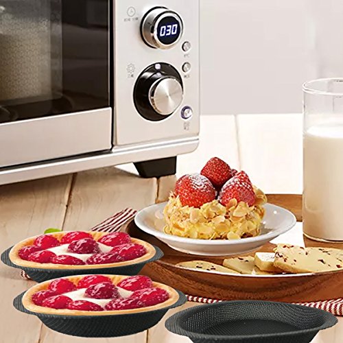 image for Bluedrop Silicone Hamburger Forms Mini Pizza Bread Molds Round Silicon