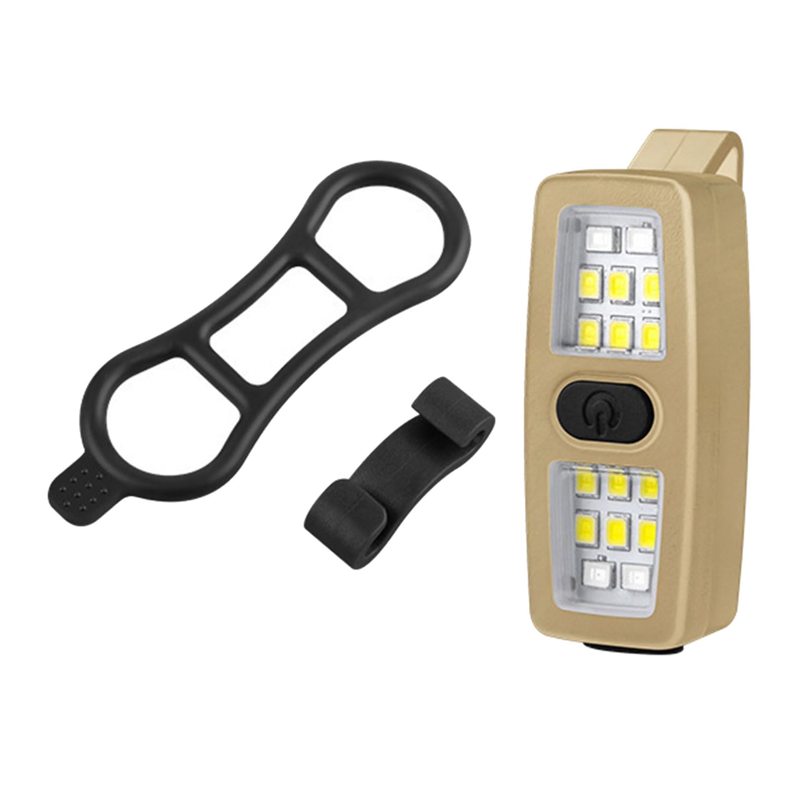 Kaeltsyn Rechargeable Clip on Headlamp Rechargeable Warning Flashlight Waterproof Head Lamp for Camping or Cycling Enduring Waterproof Head Lamp