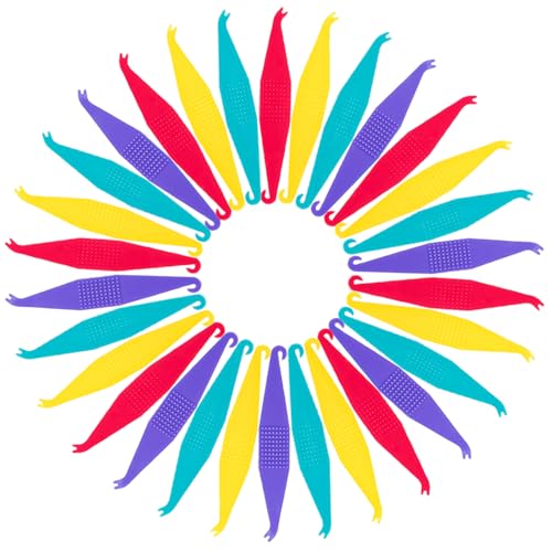 Ceonam - 30 Stück Gummiband-Einsetzer für Zahnspangen – Bunte Einweg Kunststoffhaken für Kieferorthopädie, Zahnspange Zubehör zum Platzieren von Gummiringen