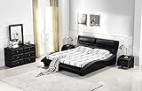 Napoli Modern Platform Bed Black (King)