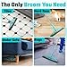 Petme Tender Magic Broom Squeegee Dog Pet Hair Remover, Rotatable, Height Adjustment - Silicone Broom Pet Hair Remover for All-Surfaces Hardwood Floors, Rugs, Tile, Glass, Liquid-Dirt with 50