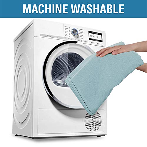 H.versailtex Linen Textured Table Cloths Rectangle 54 X 80 Inch Premium Solid Tablecloth Spill-Proof Waterproof Table Cover For Dining Buffet Feature Extra Soft And Thick Fabric Wrinkle Free, Aqua #TOP6