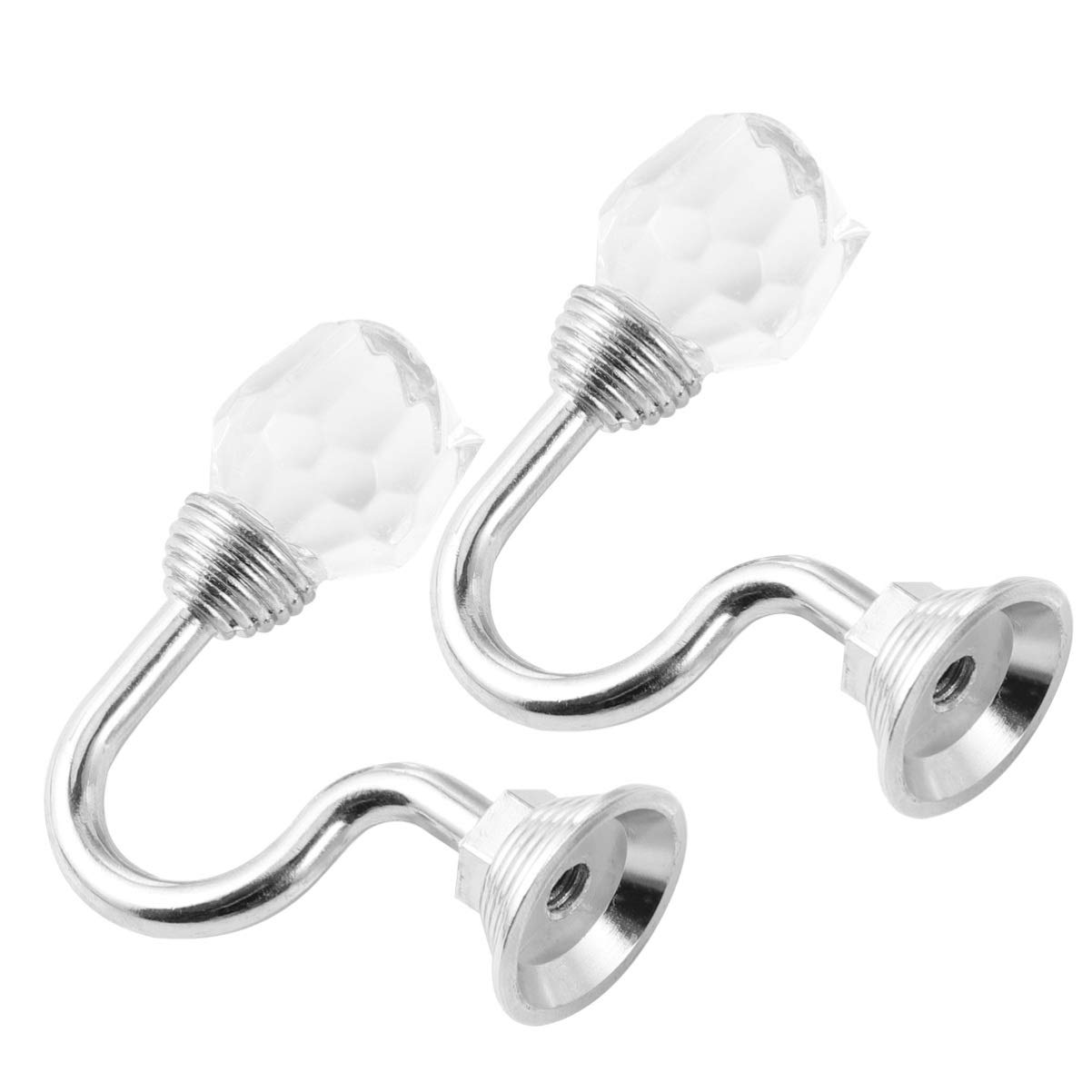 PRETYZOOM 1 Par Gancho de Cristal con Cabeza de Rosa Hanger Hooks Gancho Percha Cortina Decorativa Soporte de Pared Ganchos para Cortinas alzapaños de Cortina clásico conectar Accesorios a23