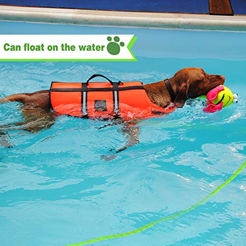 Image of Dog Check Cord, 20FT /6M Floatable Long Reflective Recall Dog Training Rope with Soft Handle for Hiking, Camping, Walking (Green)