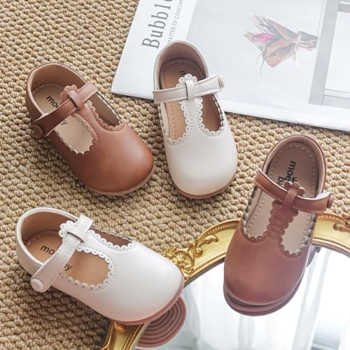 Toddler Girls Mary Jane Dress Shoes Little Kids Ballet Flats Bowkont Flower Wedding Party School Princess Shoes2