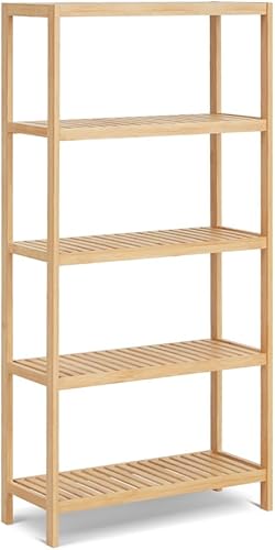 Vista 10 de Estantería independiente de bambú de 3 niveles, estantería pequeña multifuncional para baño, cocina, sala de estar, oficina