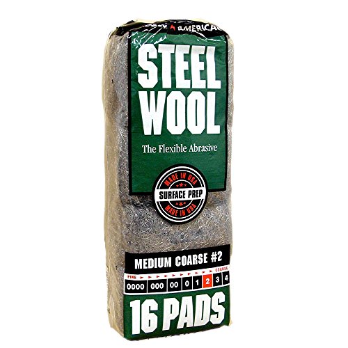 Image of Homax - 33873161059 Steel Wool, Medium Coarse Grade #2, 16 Pads