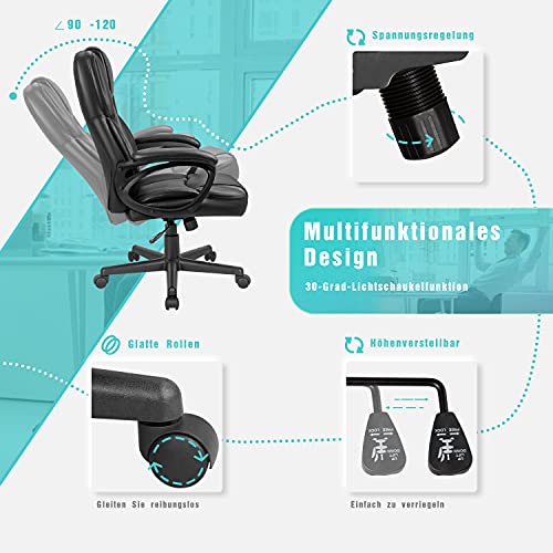 Ergonomischer Chefsessel Devoko Bürostuhl für Büro und Zuhause