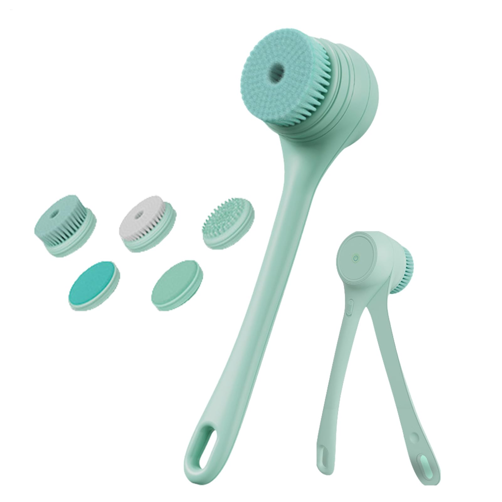Cepillo de baño con doble mango, cepillo de masaje scrubber corporal