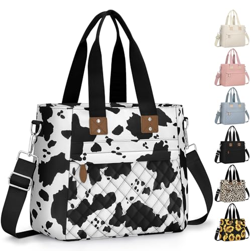 Capolo Lunch Bag for Women,Small Insulated Lunchbox Tote Reusable,M-Cow