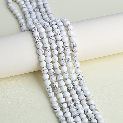 XIANNVXI 8mm Round Loose White Beads for Crafting Turquoise Crystal Beads for Jewelry Making for Bracelet Making 47Pcs - Image 4
