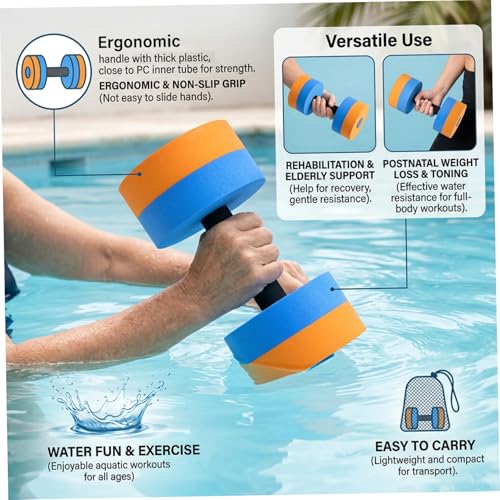 Set de pesas para piscina con 2 mancuernas de agua miniatura 2