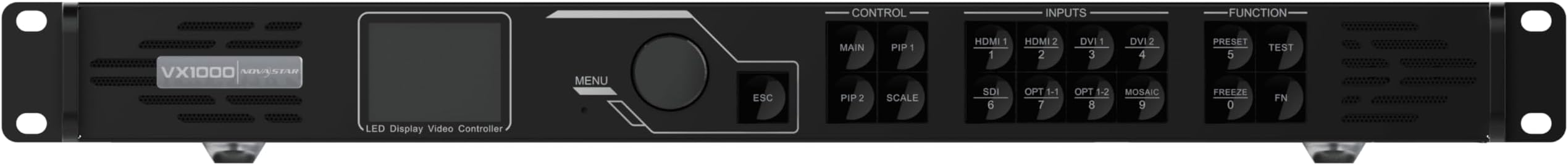VX1000 LED Display Controller - HDMI, DVI, 3G-SDI, Optical Fiber - 17 Ports - Compatible with PC, Laptop, Gaming Console, Camera, Monitor, Television