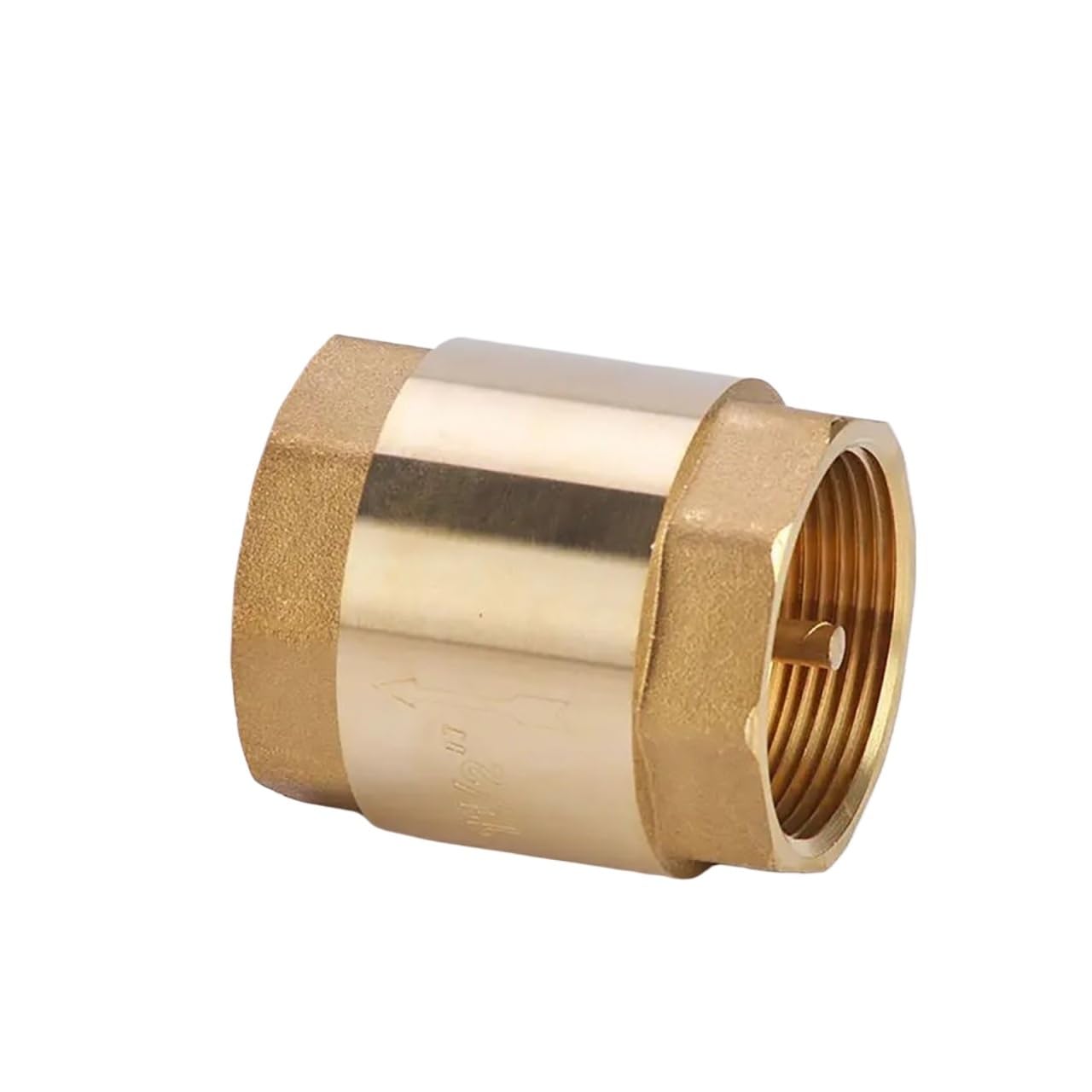 1Pcs Brass Check Valve - NPT in-Line Spring, 1/2inch, 3/4inch, 1inch, 2inch, DN15, DN20, DN25(DN25)