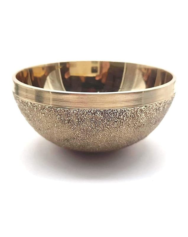 soulvinee Bronze Kansa Natural Vatki Cup Ayurvedic Detox Foot Massager for Relaxation and Deep Cleaning Ancient Indian Technique Ayurvedic Kansa Vatki both side finishing-image-10