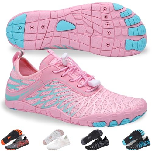 Image of Hike Barefoot Shoes for Womens Men Footwear,Pro Healthy&Non-Slip Water Shoe for Women Men, Wide Toe Running Shoes Boots Sneakers Unisex Designed for Walking,Running&Swimming Yoga, and Water Sports