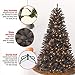 National Tree Company Pre-Lit Artificial Full Christmas Tree, Black, North Valley Spruce, White Lights, Includes Stand, 7.5 Feet