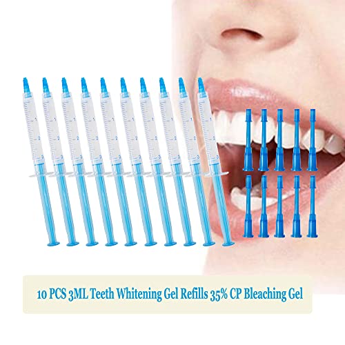 10Pcs 3Ml Teeth Whitening Gel, Refills 35% Cp Bleaching Gel Tooth Whitener Gel Syringe #TOP5