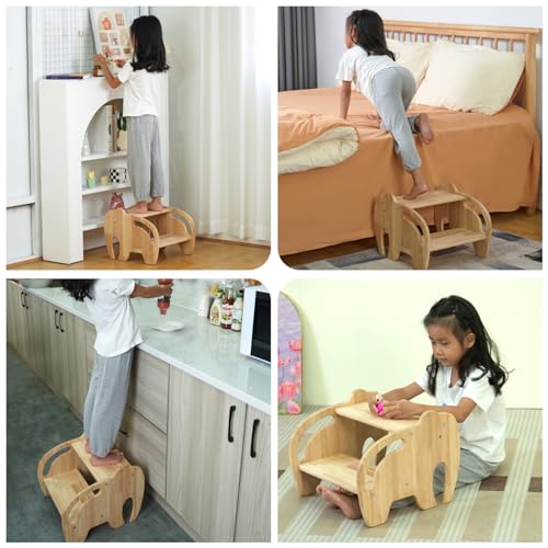 Dypinyise STOOL-002 Wooden Step Stool For Kids Bathroom,Toddler Step Stool thumb #6