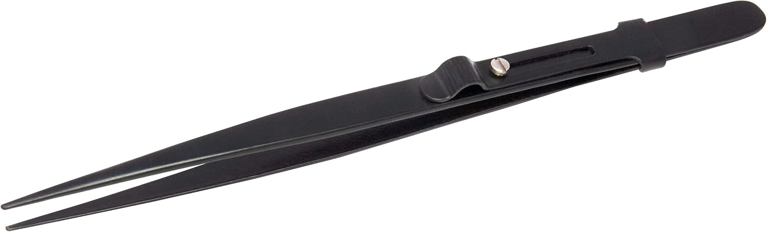 6" Slide Locking Tweezers (Black) Jewelry Making Tool
