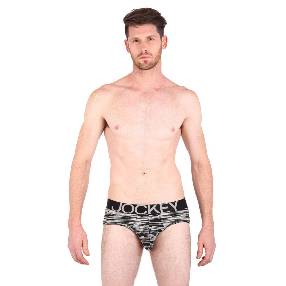 Jockey IC29 Men's Tactel Microfiber Elastane Stretch Printed Brief with Moisture Move Treatment (Prints May Vary)