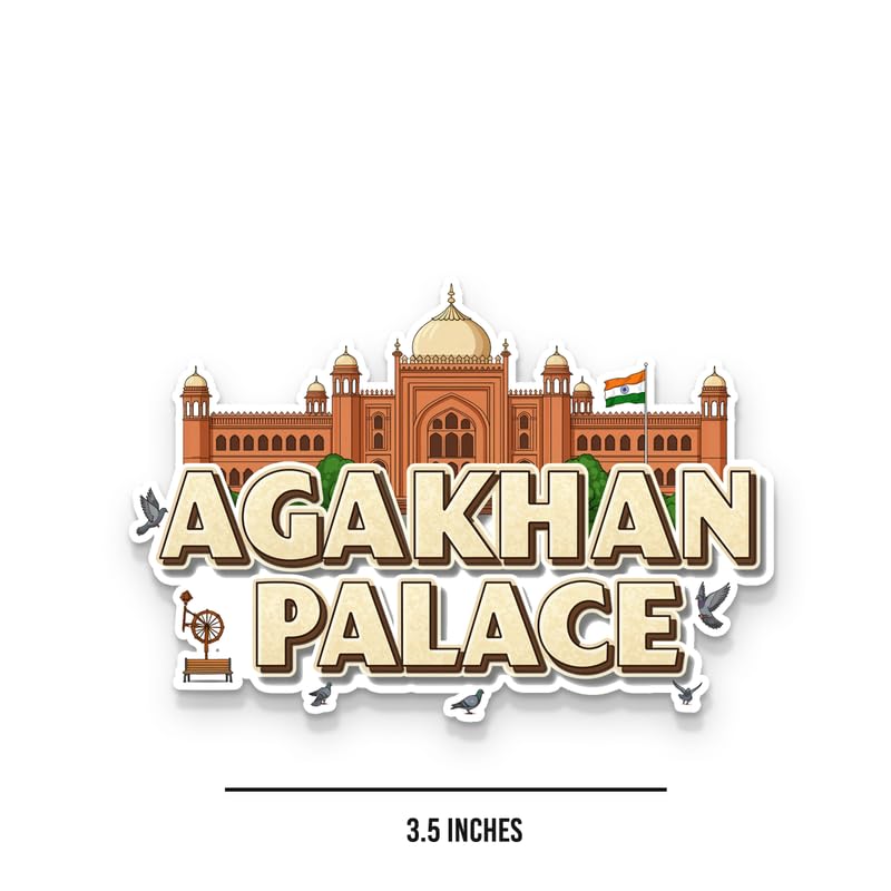 Image of Agakhan Palace Fridge Magnet, Glossy Finish, Stylish Magnet for Fridge, Wardrobe & Metal Surfaces