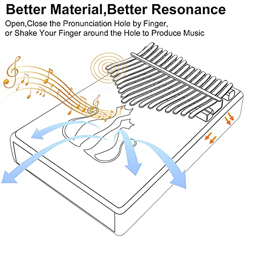 Kalimba 17 Keys Thumb Piano, Portable Finger Piano, Songbook for Beginners, Tuning Hammer, Waterproof Protective Case… - Les Beatles, Paul McCartney, John Lennon, RIngo Starr, George Harrison Kalimba 17 Keys Thumb Piano, Portable Finger Piano, Songbook for Beginners, Tuning Hammer, Waterproof Protective Case… – Image 5