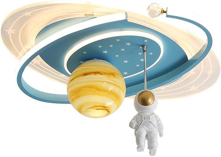 Plafonnier LED astronaute 42W luminaire de plafond décoration chambre maison 20''