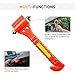 GOOACC Car Hammer Seatbelt Cutter Auto Car Hammer Breaker Window Breaker Emergency Escape Tool Life Saving Survival Kit, 2 PCS