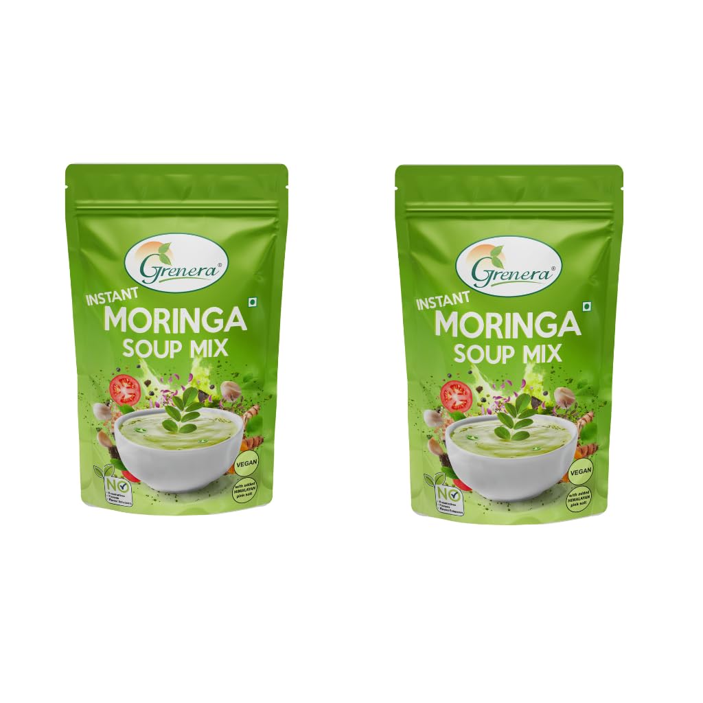 Grenera Moringa Soup Mix | 100g | Instant Herbal Soup Powder with Natural Moringa Leaves | Nutritious & Tasty | No Preservatives | Vegan & Gluten-Free (pack of 2)-image-5