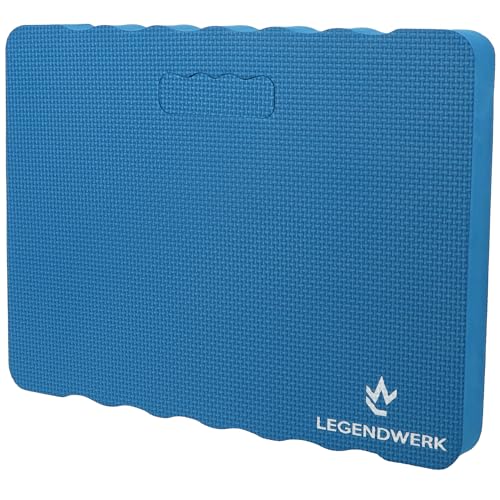 Legendwerk® Cojín Deportivo Premium Hecho de Espuma EVA - cojín de Equilibrio Robusto y Antideslizante - Ideal para Yoga, Pilates, meditación y Entrenamiento (Azul)