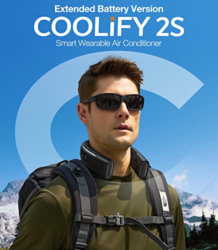 Torras Coolify 2S Neck Air Conditioner, Cool Down 30°F In 1S Neck Fan, Strong Wind Portable Neck Fan, Neck Cooler And Heater Personal Neck Fan 3-Speed, App Control Neck Fan Rechargeable, Starry Black #TOP1