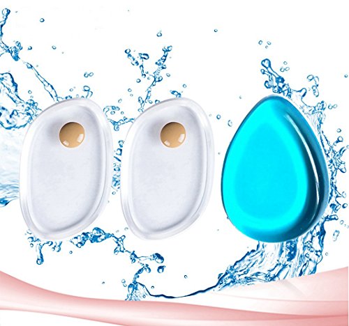 CuOmix Silicone Makeup Sponge Puff for Liquid Foundation BB Cream Beauty Essentials Jelly Puffs (3 Packs)