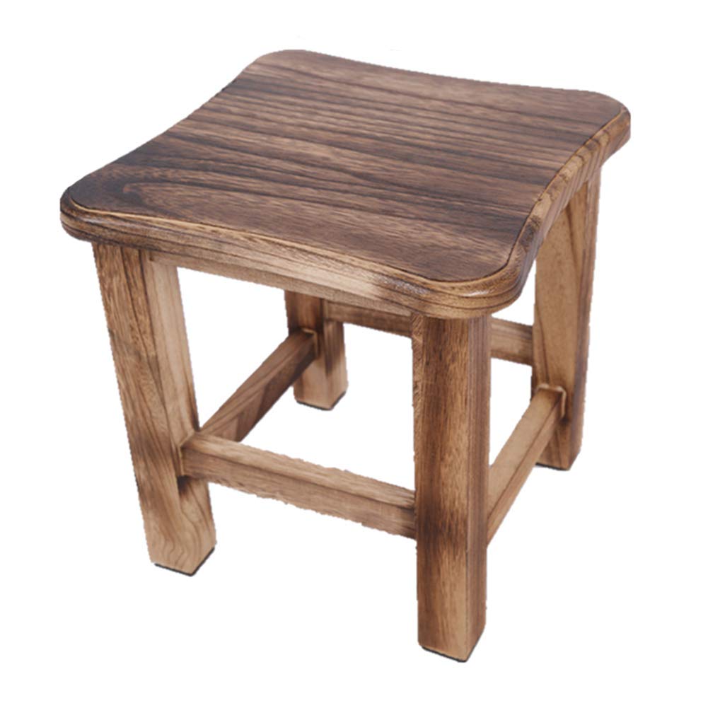LIXIONG Ottomans Pouffes Footstools Solid Wood Frame Square Footstool 0 Formaldehyde Bearing 100KG, 2 Colors 3 Sizes (color : Natural, Size : A-30X30X25CM)