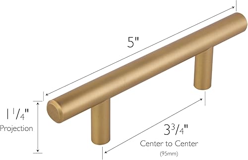 Vista 36 de Design House 189647 - Tiradores sólidos para gabinete, paquete de 10, tiradores de cajón de centro a centro, manijas de cocina modernas, acero Acero