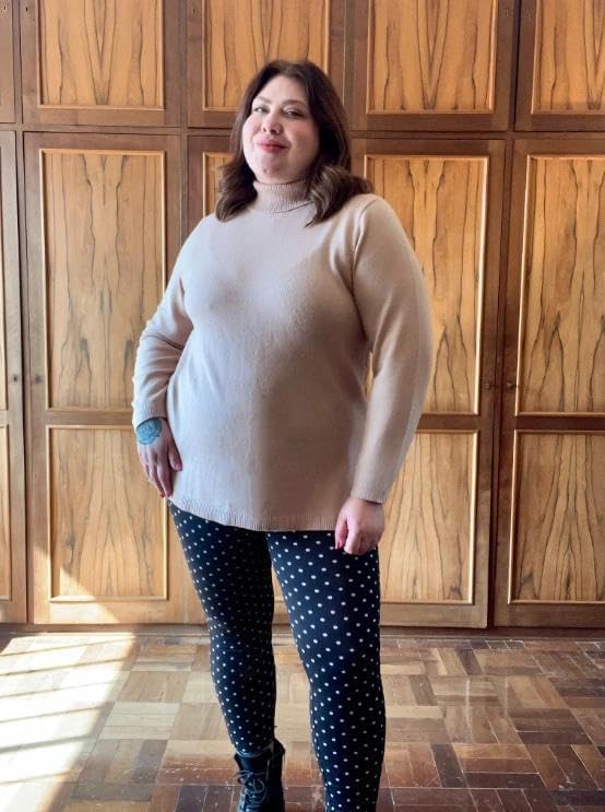 Image of TIYOMI Plus Size Sweater Tops for Women Turtleneck Warm Pullover XL-5XL