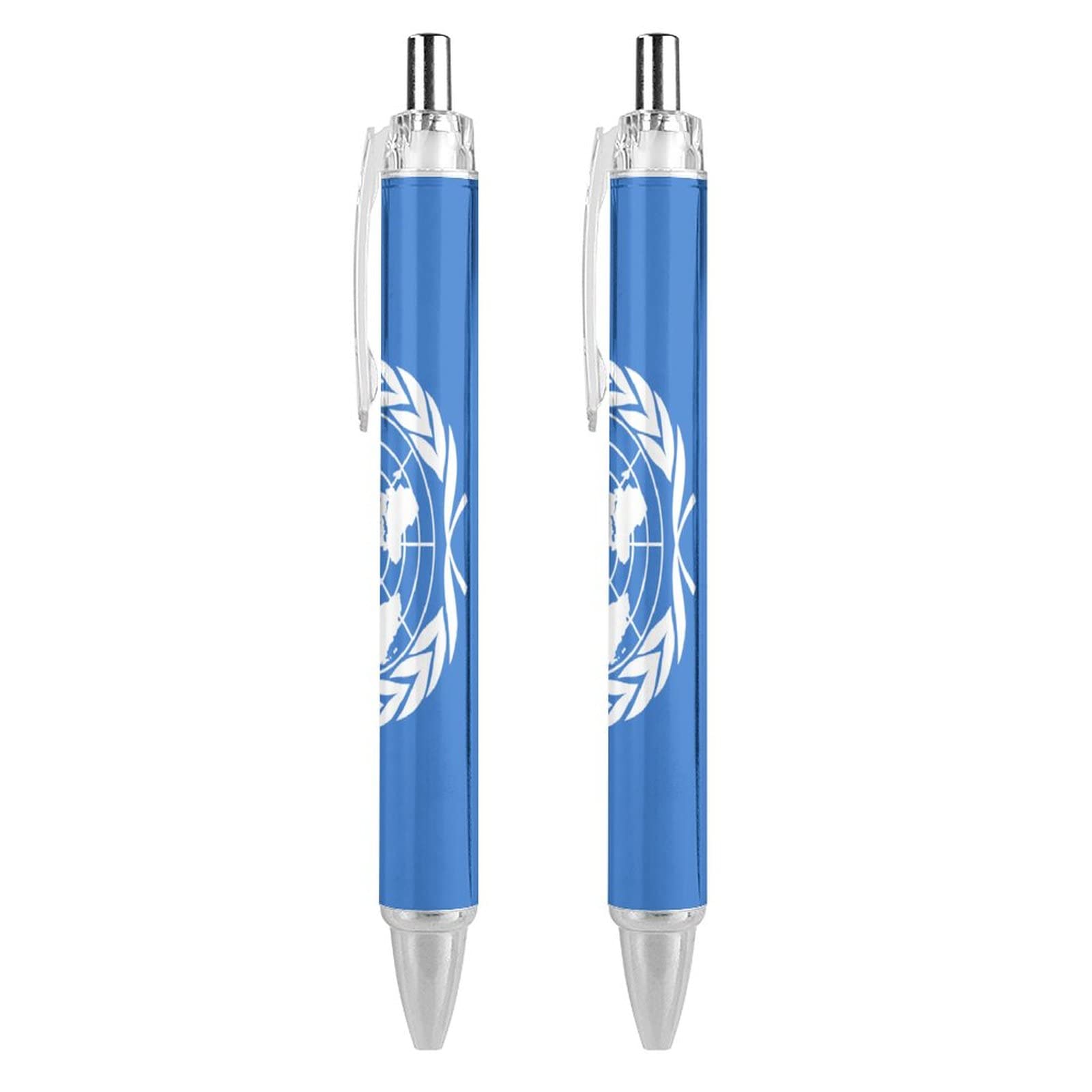 Novaj United Nations Flag Ballpoint Pen Patriotic Themed Pen Blue Ink Ballpoint Independence Day Writing And Signature Gel Pen