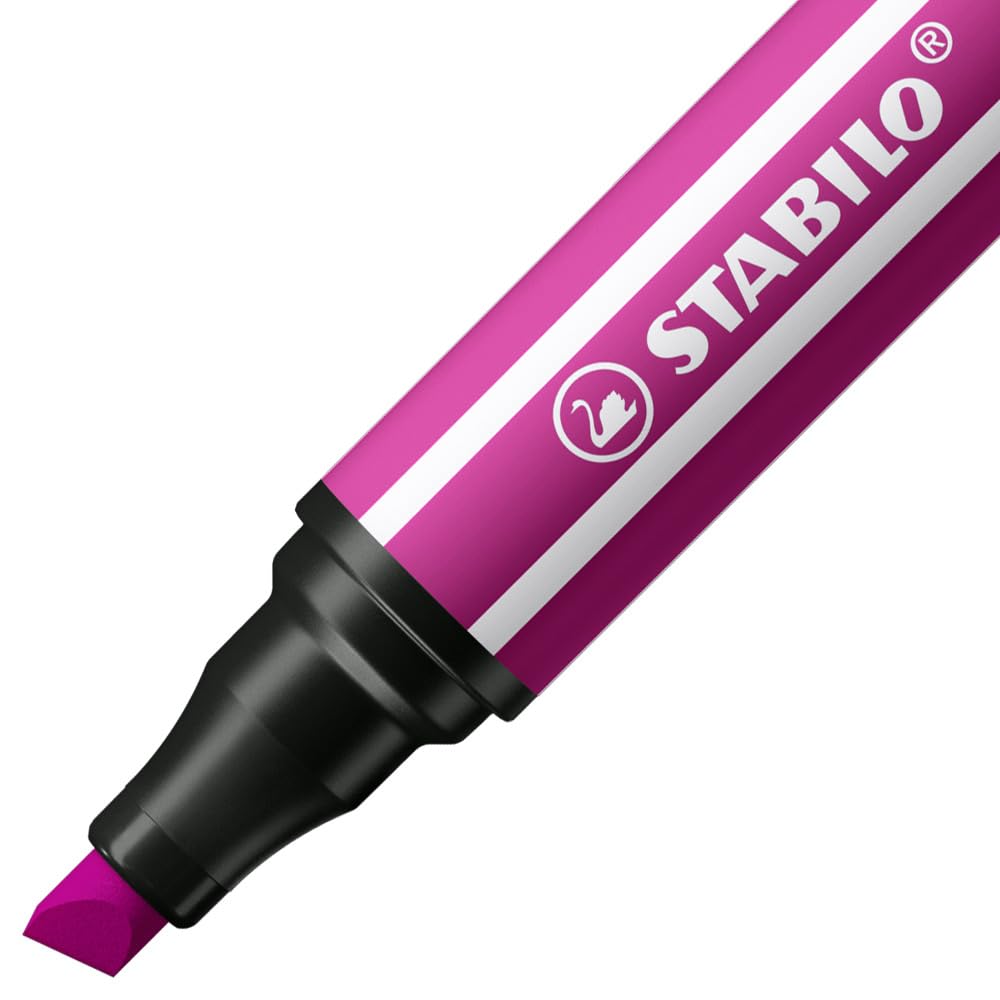 STABILO Pen 68 MAX - Premium Fibre-Tip Pen with Chisel Tip - Arty - Pack of 5 - Pink, 1 stück (5er Pack) - Image 2