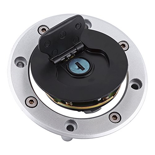 Tapa del tanque de gasolina de la motocicleta, Akozon tapa del tanque de combustible con 2 llaves para GSX-R600 GSX-R750 GS500 GSXR1300