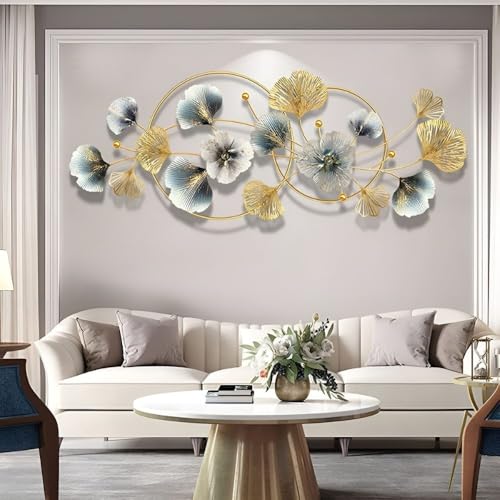 Image of Big Multicolor Abstract Modern Wall Leaf Frame Metal Wall Sculpture Home Decoration, Artistic Iron Decor, Handmade Wall Accent, Modern Wall Panel