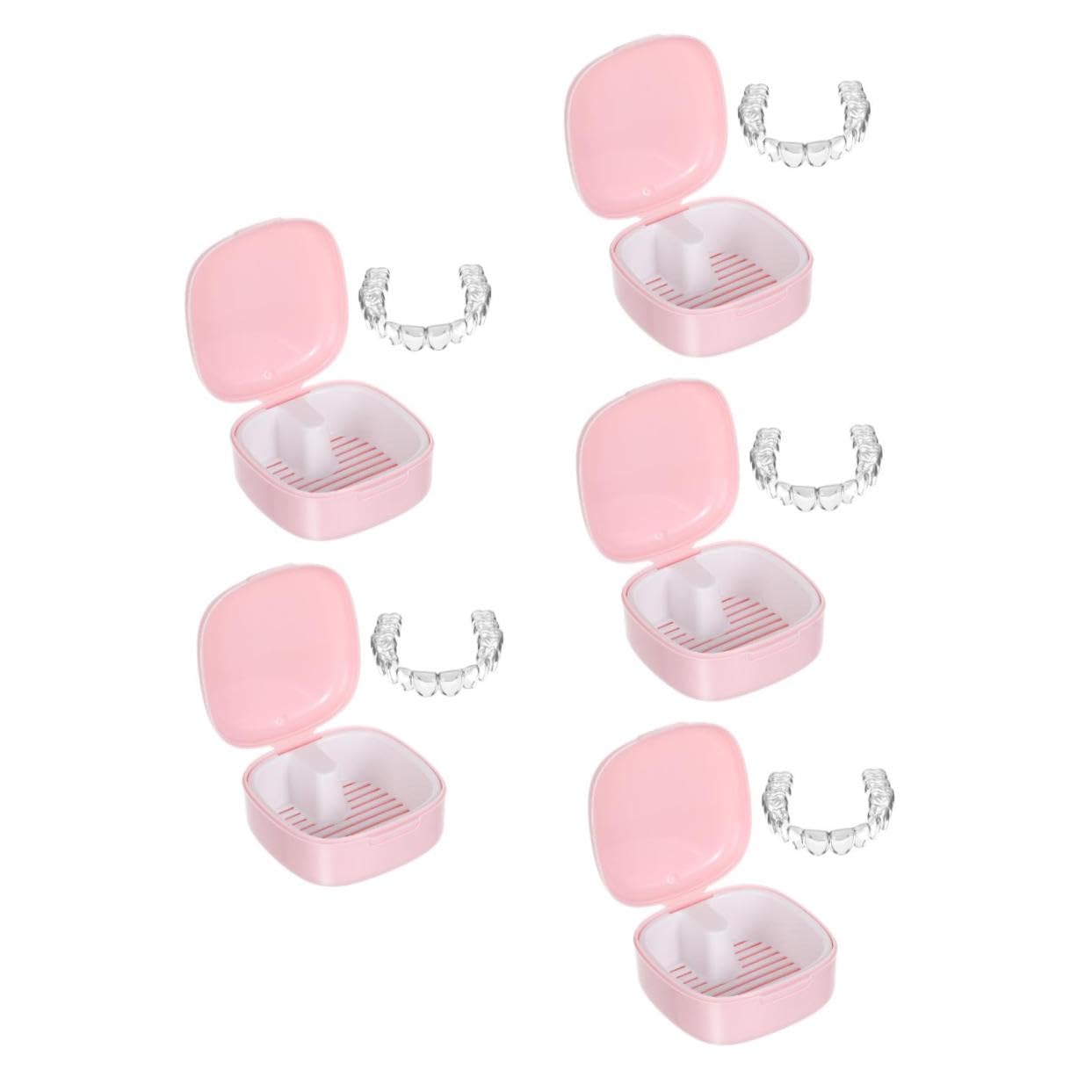 VALICLUD Contenitore Per Protesi Dentarie 5 Pezzi Contenitore Per Protesi Dentarie Solo Orale Piccolo E Portatile Per Denti Finti Modellabili Contenitore Per Denti Finti Per Adulti