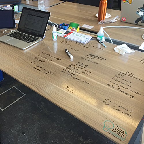 Image of Think Board Premium (Clear) Peel & Stick Dry Erase Board Film (Marker and Cleaning Spray included) - 24 inchx36 inch