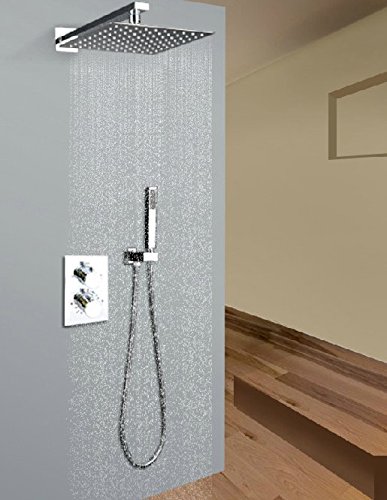 Tête de douche pluie Gowe 30,5 cm et robinet laiton