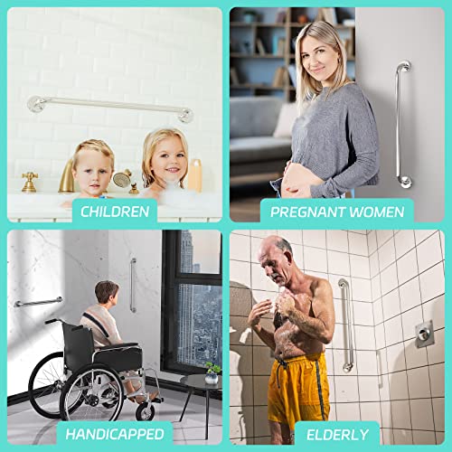 Grab Bars For Bathtubs And Showers, 1 Pack 24 Inch Shower Grab Bars Stainless Steel Shower Handle, Safety Bath Shower Grab Bar For Seniors #TOP4