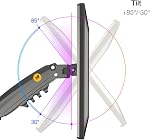 NB North Bayou Moniteur Monitor Mount Long Arm pour les moniteurs de 4.4 à 19.8lbs Ultra Support de moniteur réglable en hauteur pivotant à large mouvement H100…